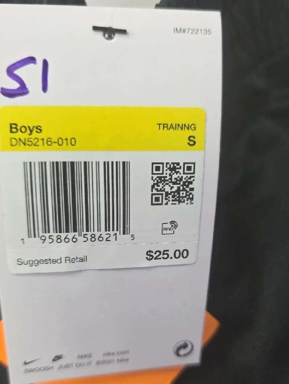 Nike Lavender Tee and Black Athletic Shorts Set - Picture 6 of 6